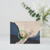 Vintage Hiking in Mountains Collage ポストカード (スタンド正面)