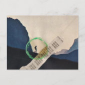 Vintage Hiking in Mountains Collage ポストカード (正面)