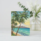 Vintage Hilo Hawaii Travel ポストカード (スタンド正面)