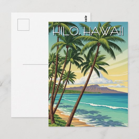 Vintage Hilo Hawaii Travel ポストカード (正面/裏面)
