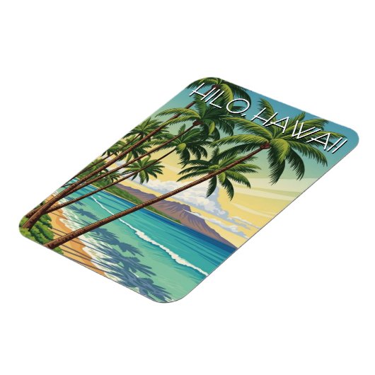 Vintage Hilo Hawaii Travel マグネット (左側)