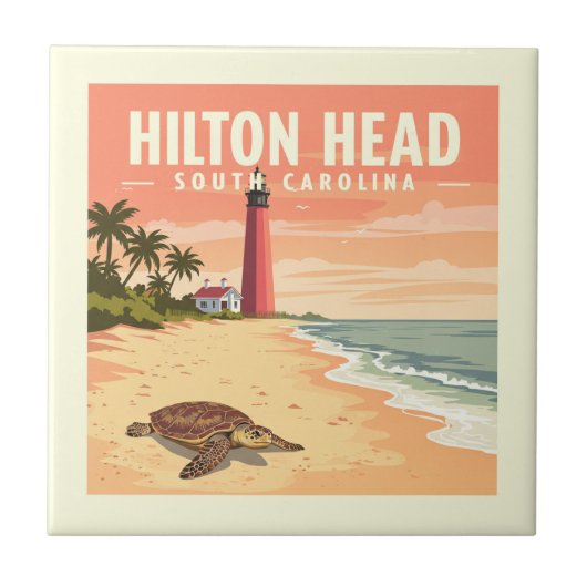 Vintage Hilton Head South Carolina タイル (正面)