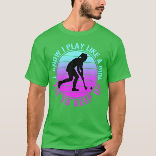 Vintage Hockey Girl girl Tシャツ (正面)