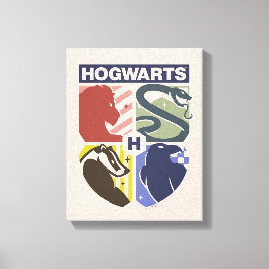 Vintage HOGWARTS™ Stamped Crest キャンバスプリント (正面)