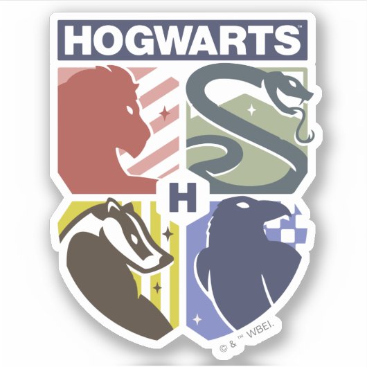 Vintage HOGWARTS™ Stamped Crest シール (正面)
