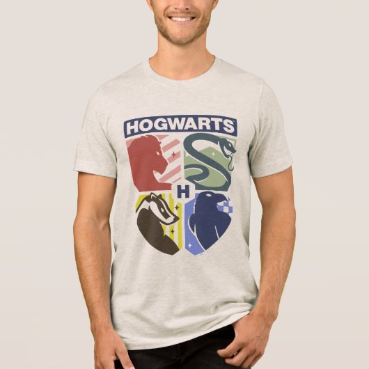 Vintage HOGWARTS™ Stamped Crest トライブレンドＴシャツ (正面)