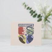 Vintage HOGWARTS™ Stamped Crest ポストカード (スタンド正面)