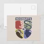 Vintage HOGWARTS™ Stamped Crest ポストカード (正面/裏面)