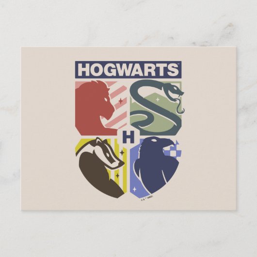 Vintage HOGWARTS™ Stamped Crest ポストカード (正面)