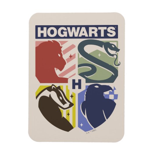 Vintage HOGWARTS™ Stamped Crest マグネット (縦)