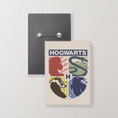 Vintage HOGWARTS™ Stamped Crest 缶バッジ (正面/裏面)