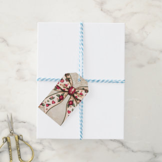 Vintage Holiday Bow with Berries ギフトタグ