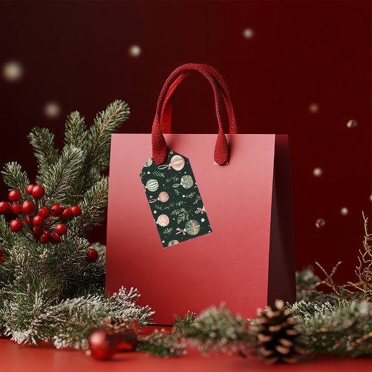 Vintage Holiday Charm: Festive Baubles ギフトタグ