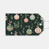 Vintage Holiday Charm: Festive Baubles ギフトタグ (正面(横))