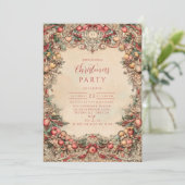 Vintage Holiday Garland Christmas 招待状 (スタンド正面)