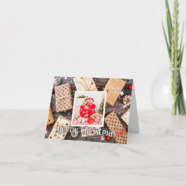 Vintage Holiday Photo Template Merry Christmas シーズンカード