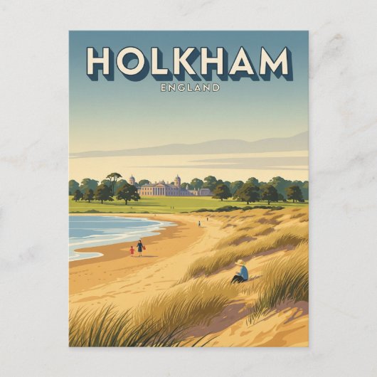 Vintage Holkham Norfolk England Travel ポストカード (正面)