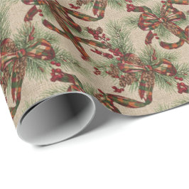 Vintage Holly Christmas Wrapping Paper ラッピングペーパー