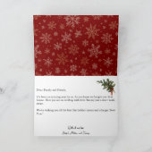 Vintage Holly | Custom Folded Christmas Photo Card シーズンカード (内部)