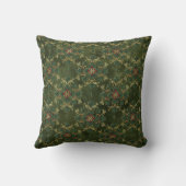 Vintage Holly Damask Pattern  クッション (裏面)