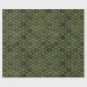 Vintage Holly Damask Pattern  ラッピングペーパー (フラット)