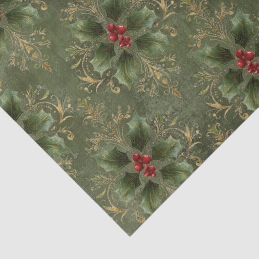 Vintage Holly Damask Pattern  薄葉紙 (詳細)