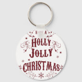 Vintage Holly Jolly Christmas キーホルダー (裏面)