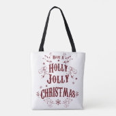 Vintage Holly Jolly Christmas トートバッグ (裏面)