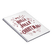 Vintage Holly Jolly Christmas ノートブック (右側)