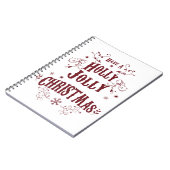 Vintage Holly Jolly Christmas ノートブック (左側)