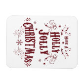 Vintage Holly Jolly Christmas マグネット (横)
