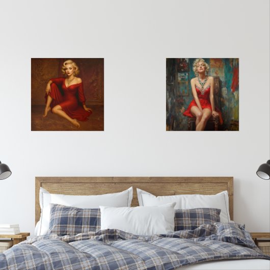 Vintage Hollywood Glamour in Red (寝室)