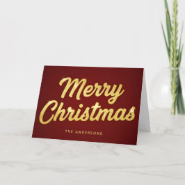 Vintage Hollywood Script Merry Christmas シーズンカード