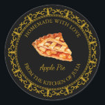 Vintage Homemade Pie Label l Black ラウンドシール<br><div class="desc">特別だ！</div>