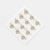 Vintage Honey Bee スタンダードランチョンナプキン (角)