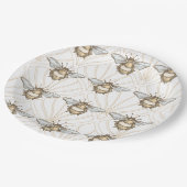 Vintage Honey Bee ペーパープレート (アングル)