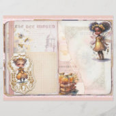 Vintage Honey Bee Journal Paper Sheet (正面)