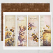 Vintage Honey Bee Journal Paper Sheet (正面/裏面)