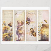 Vintage Honey Bee Journal Paper Sheet (正面)