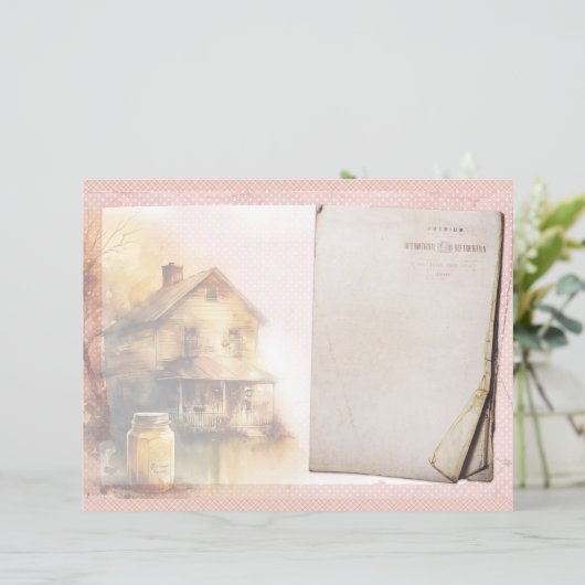 Vintage Honey Bee Journal Paper Sheet (スタンド正面)