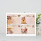 Vintage Honey Bee Journal Paper Sheet (スタンド正面)