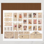 Vintage Honey Bee Journal Paper Sheet (正面/裏面)