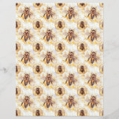 Vintage Honey Bee Journal Paper Sheet (正面)