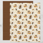 Vintage Honey Bee Journal Paper Sheet (正面/裏面)