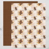 Vintage Honey Bee Journal Paper Sheet (正面/裏面)
