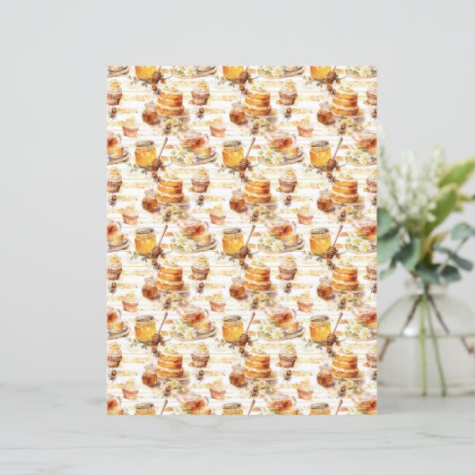 Vintage Honey Bee Journal Paper Sheet (スタンド正面)