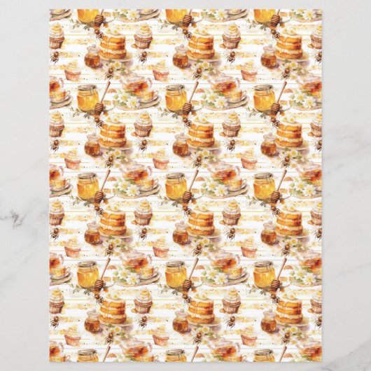 Vintage Honey Bee Journal Paper Sheet (正面)