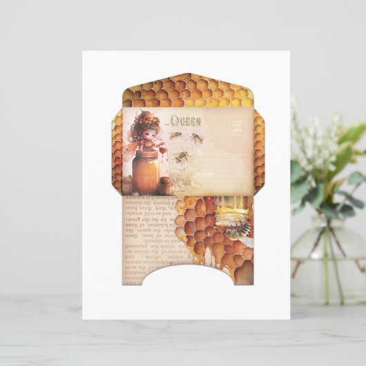 Vintage Honey Bee Journal Paper Sheet (スタンド正面)