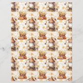 Vintage Honey Bee Journal Paper Sheet (正面)