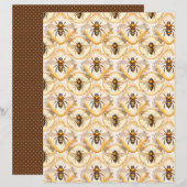 Vintage Honey Bee Journal Paper Sheet (正面/裏面)
